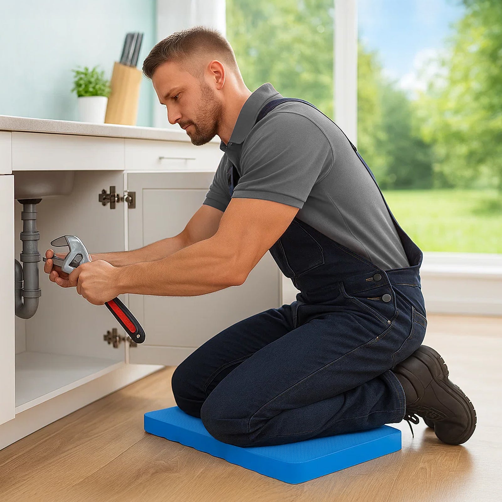 2er Set Extra Dicke Garten-Kniekissen (4 cm) – Komfortable Kniematte für Garten, Haushalt & Werkstatt