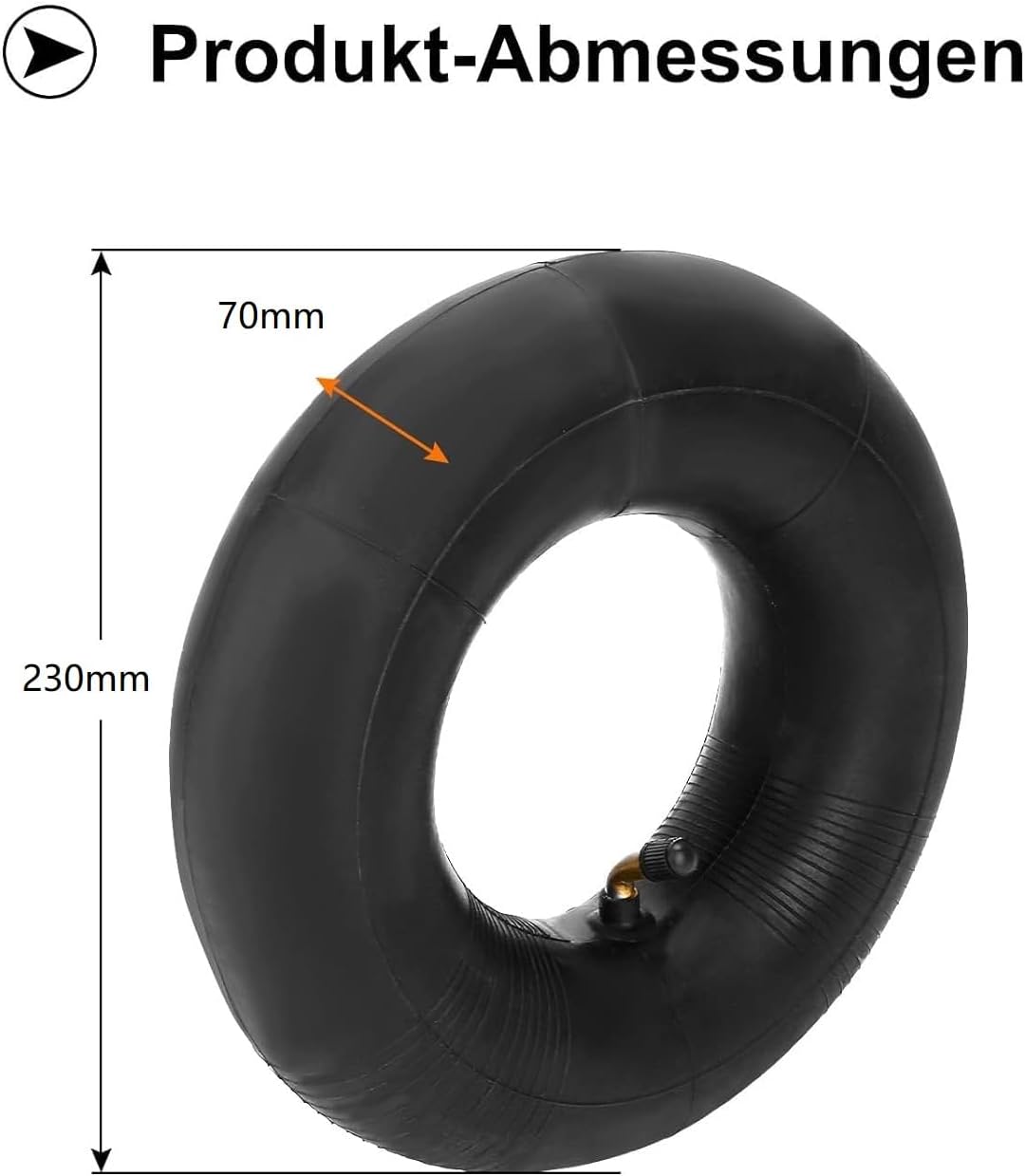 4er Set Ersatzschläuche (3.5/4.1-4) mit Winkelventil – Robuste Luftschläuche für Sackkarren & Schubkarren