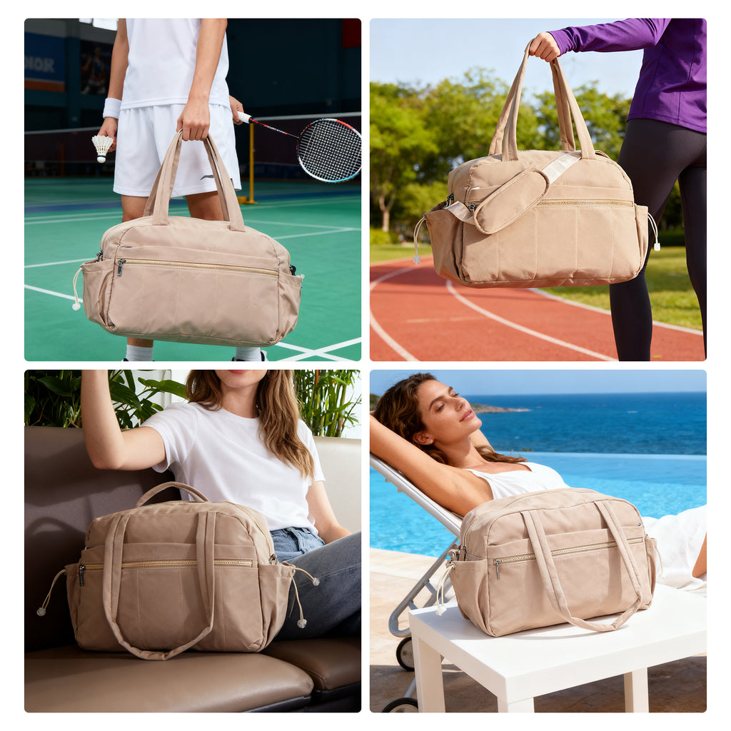 Reisetasche mit Nassfach – Camel