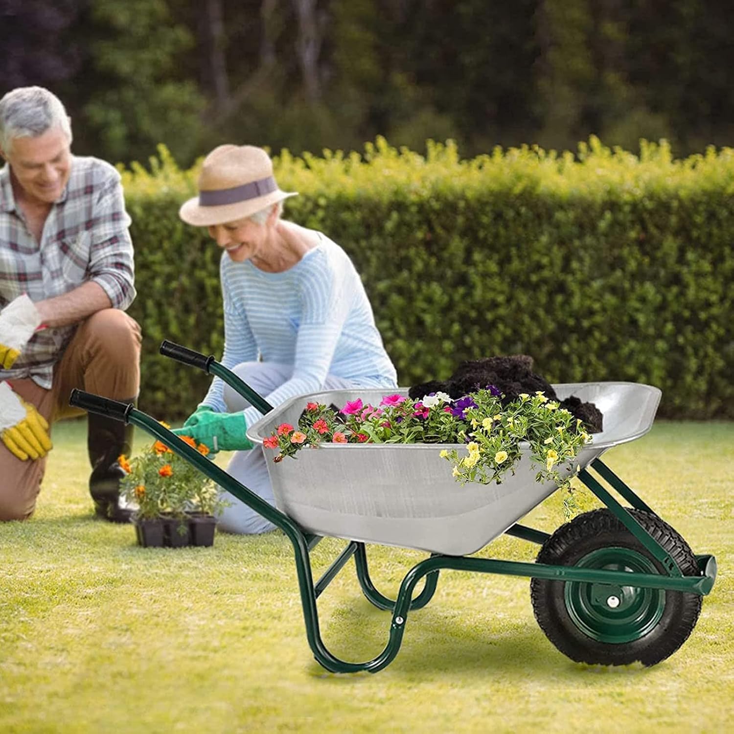 4er Set Ersatzschläuche (3.5/4.1-4) mit Winkelventil – Robuste Luftschläuche für Sackkarren & Schubkarren