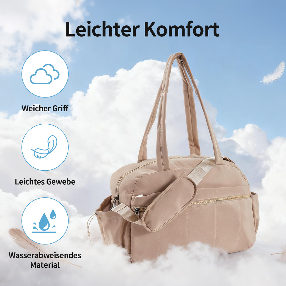 Reisetasche mit Nassfach – Camel