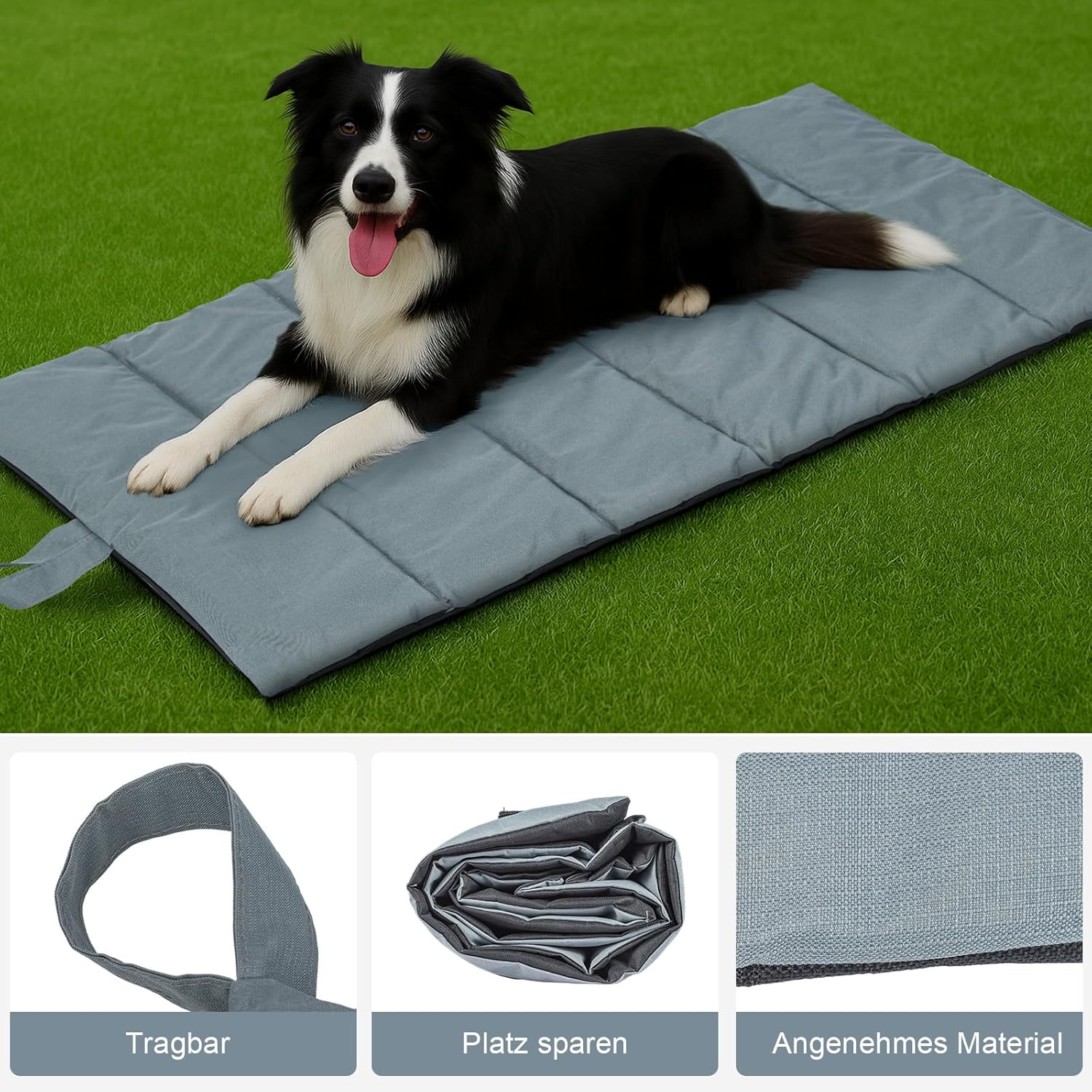 Outdoor Hundematte für Unterwegs – Faltbare Reisedecke, weich & waschbar (verschiedene Größen)
