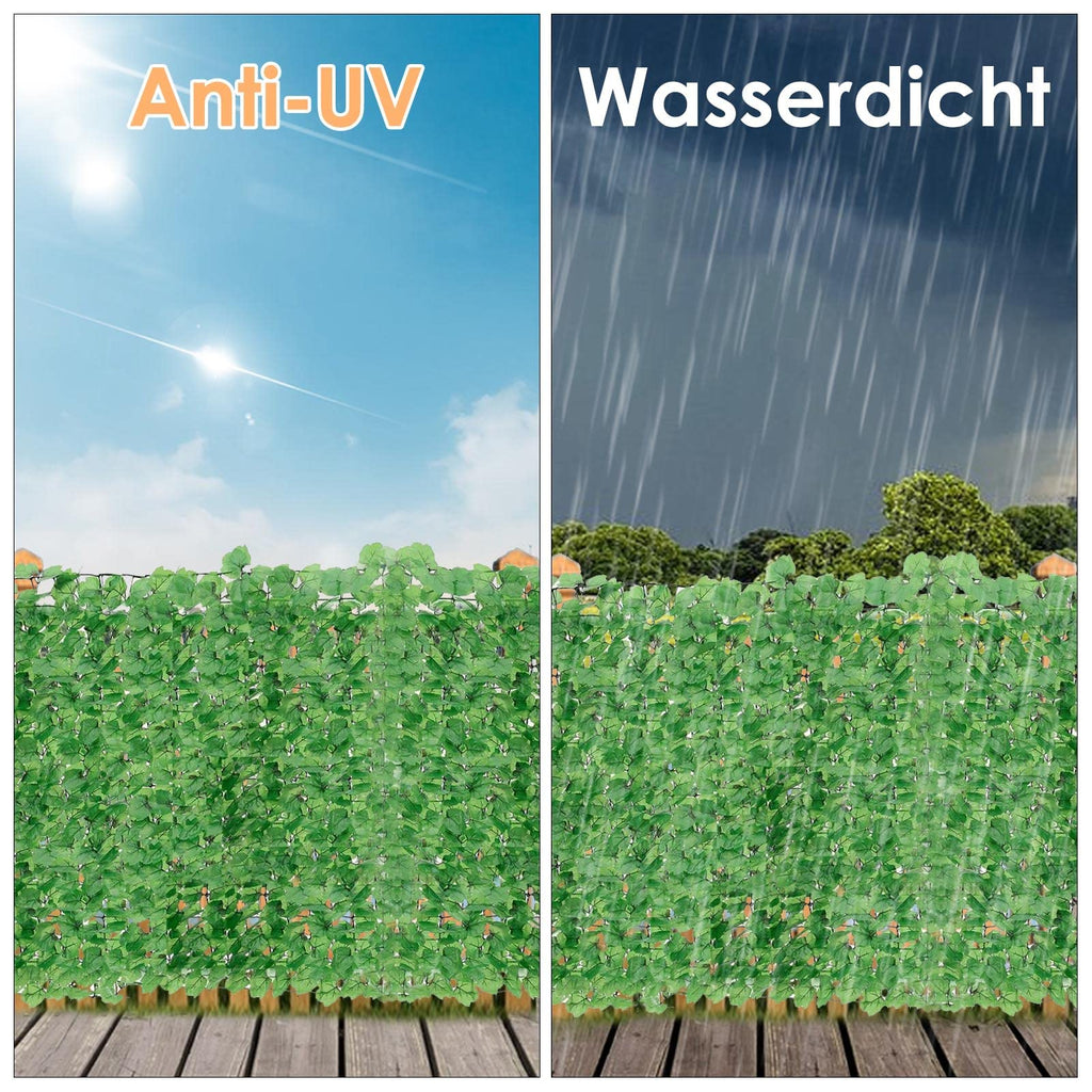 Premium PVC Sichtschutzmatte Grün – Wetterfester Sichtschutzzaun für Garten, Balkon & Terrasse (100 x 300 cm)