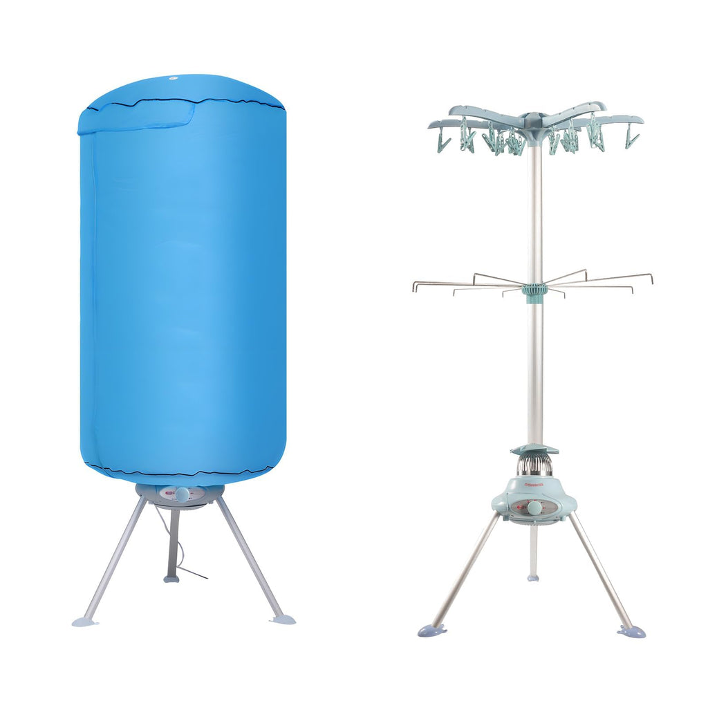 Elektrischer Wäschetrockner (1000W) – Klappbarer 2-Etagen Trockenständer aus Edelstahl mit Timer & 10kg Kapazität