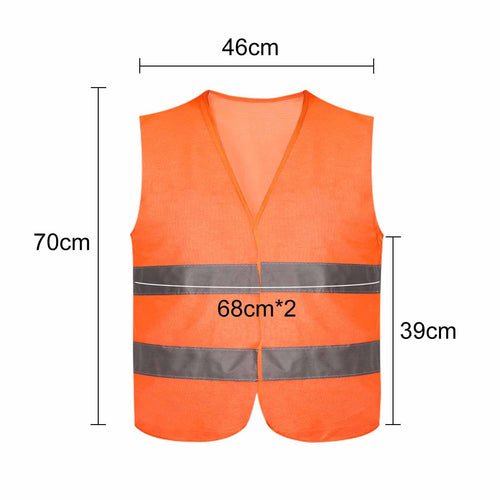 10er Set Warnwesten Orange – Hochsichtbare Sicherheitswesten inklusive Aufbewahrungstasche