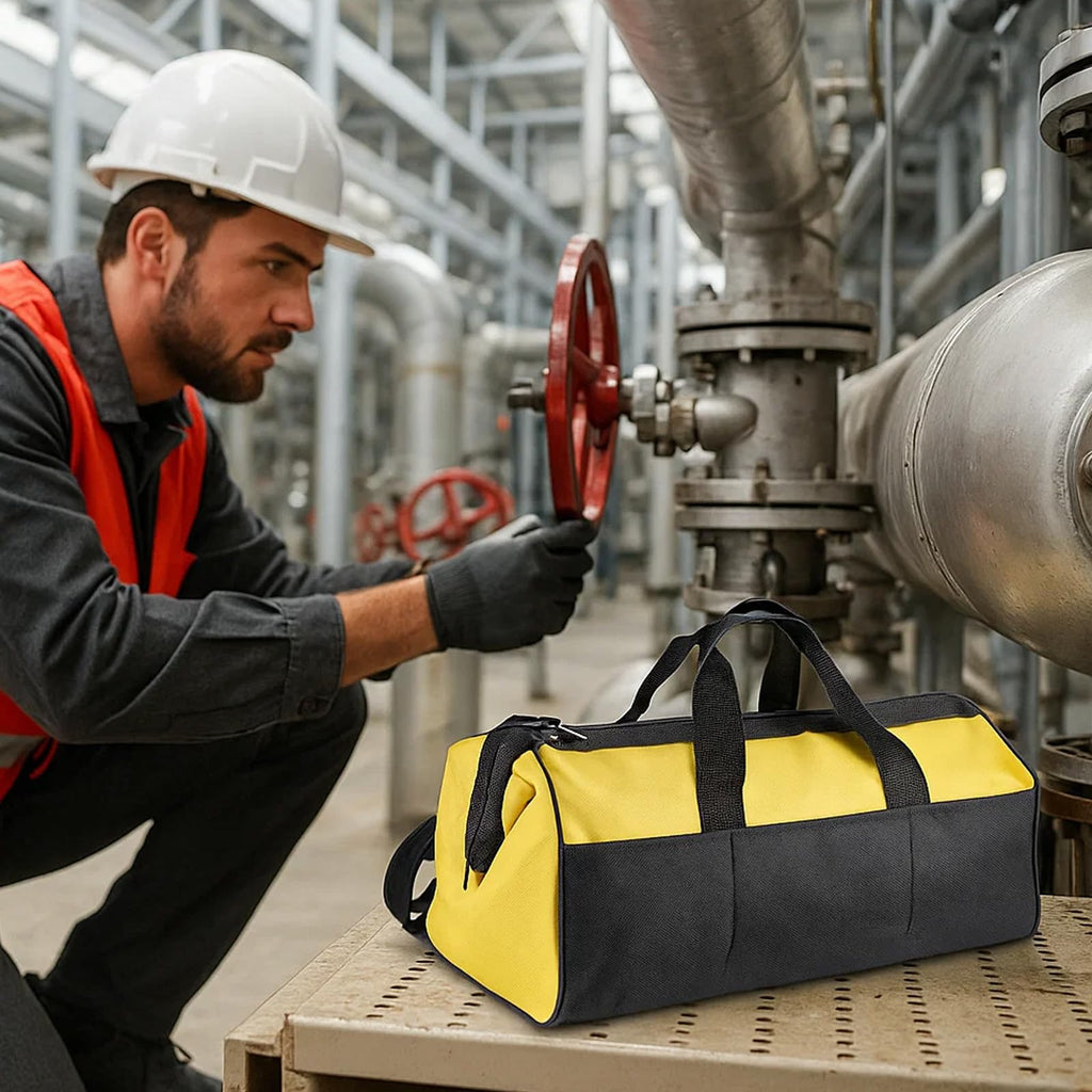 Profi Techniker-Werkzeugtasche (37x29x21 cm) – Kompakte Montagetasche mit verstellbarem Schultergurt