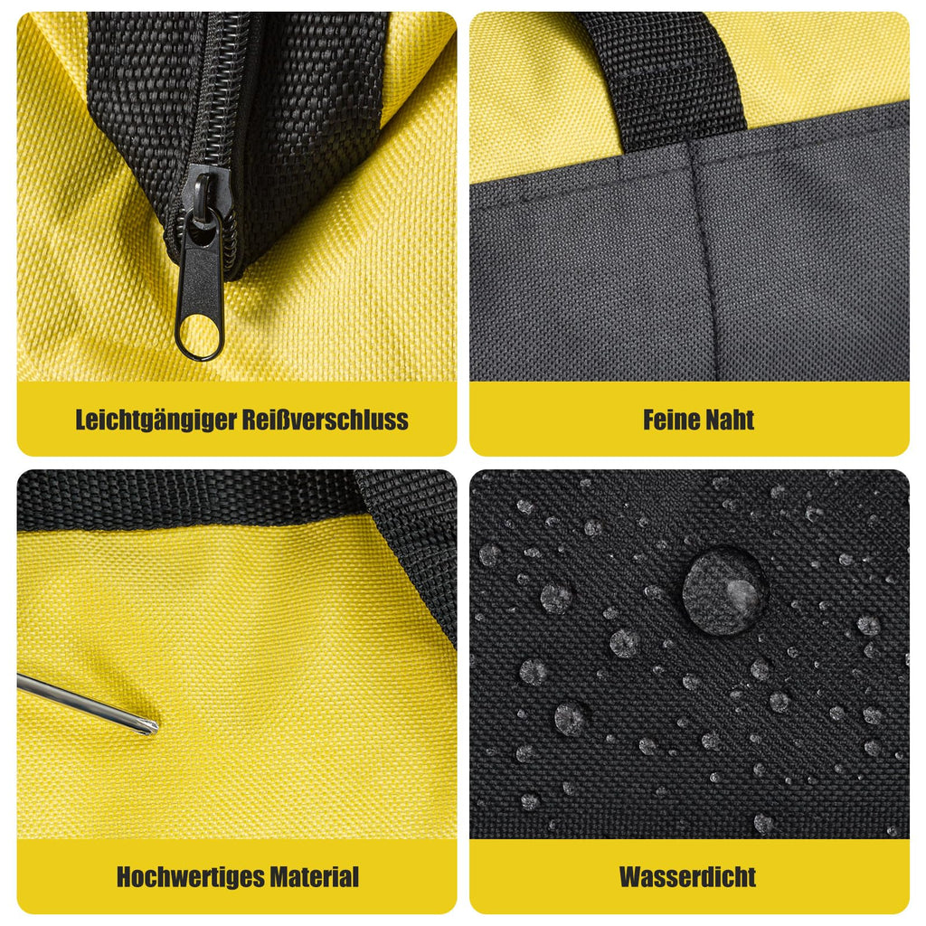 Profi Techniker-Werkzeugtasche (37x29x21 cm) – Kompakte Montagetasche mit verstellbarem Schultergurt