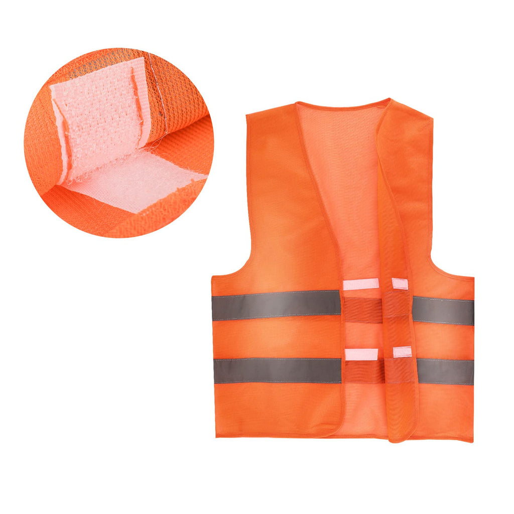 10er Set Warnwesten Orange – Hochsichtbare Sicherheitswesten inklusive Aufbewahrungstasche