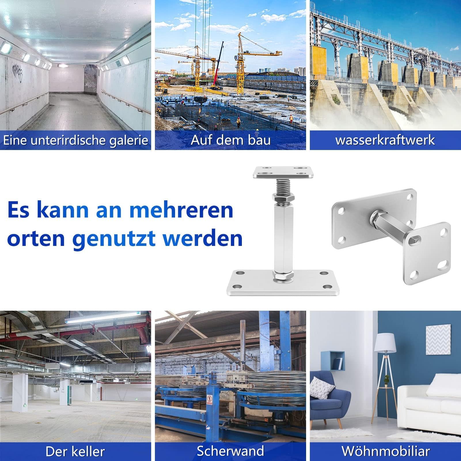 Profi Pfostenträger höhenverstellbar (140–200 mm) – Verzinkter Stützenfuß für Holzpfosten & Terrassenbau
