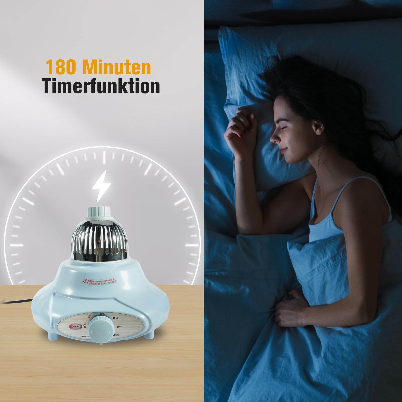 Elektrischer Wäschetrockner (1000W) – Klappbarer 2-Etagen Trockenständer aus Edelstahl mit Timer & 10kg Kapazität