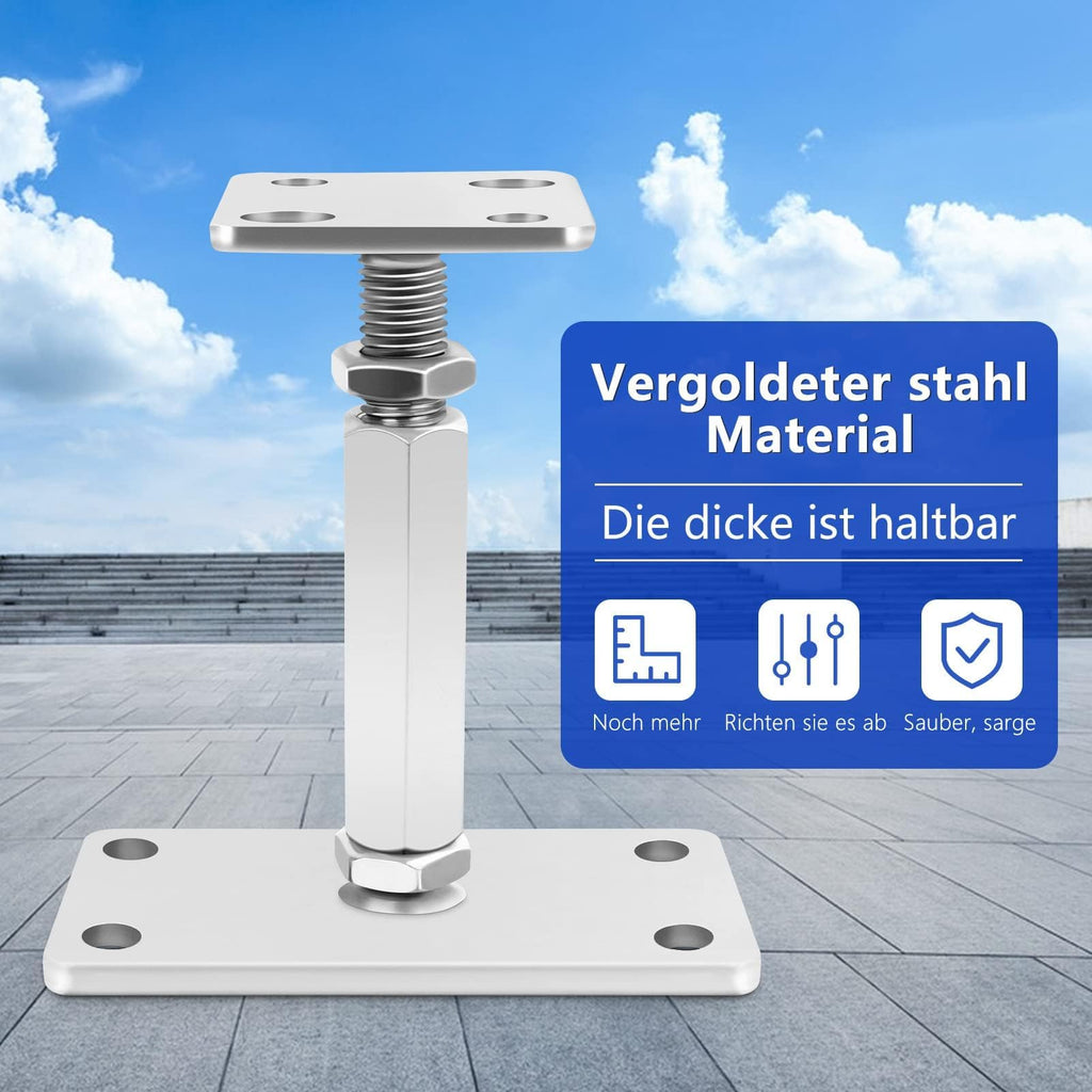 Profi Pfostenträger höhenverstellbar (140–200 mm) – Verzinkter Stützenfuß für Holzpfosten & Terrassenbau